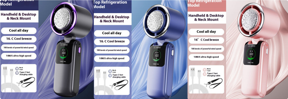 Neck Hanging fan & rechargeable